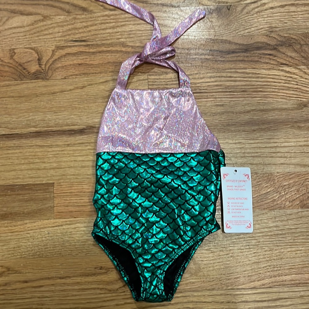 NWT girls mermaid bathing suit